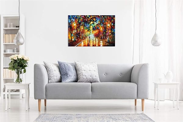 Panther Print Farewell to Anger by Leonid Afremov Canvas Wall Art Picture Print for Home Decor (30x20) in use