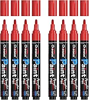 Vista 10 de Overseas Marcadores de pintura acrílica metálica plateada, paquete de 8 bolígrafos de pintura acrílica de punta media, a base de agua, secado