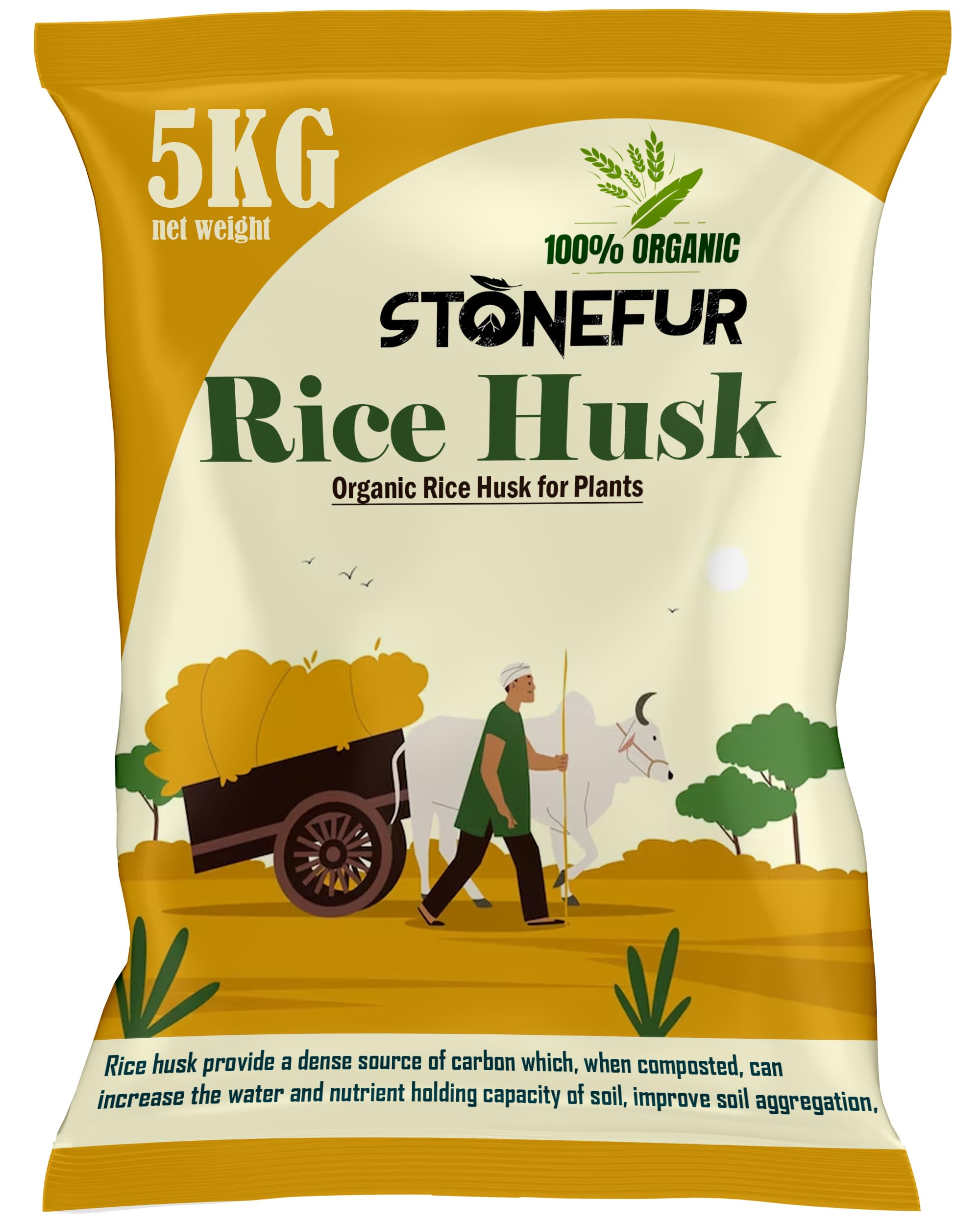 STONEFUR Organic Rice Husk for Plants Best Horticuture Grade Rice Husk for Ideal Soilmix Potting Mix for All Kind of Plants Bonsai Succulents and Seeds Germination 5kg (B0CYTGRLZ9) Amazon Price History, Amazon Price Tracker