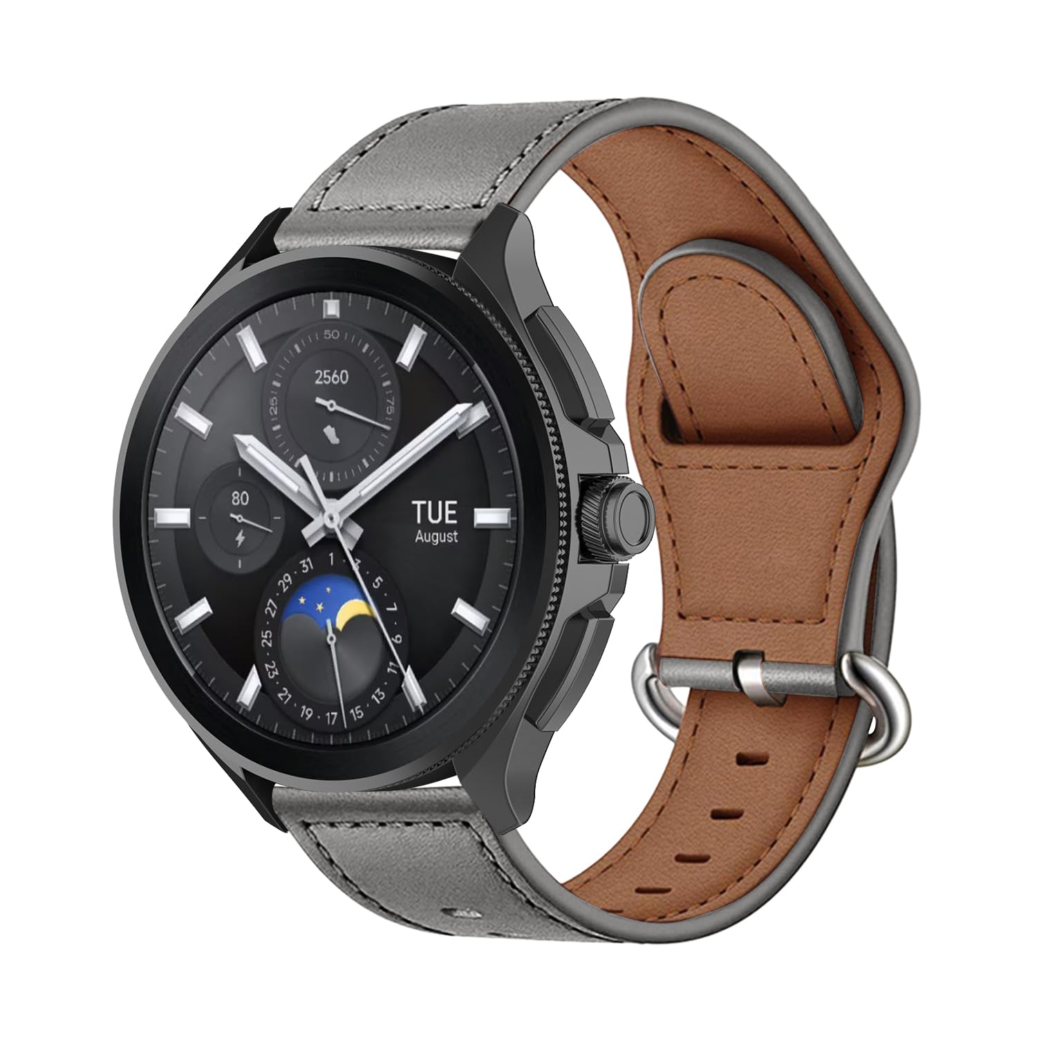 22mm Correas de Cuero para Xiaomi S4/S4 Sport/S3/S1 Pro/2/2 Pro/Mi S1/S1 Active, Repuesto para Redmi Watch 5 Active/5 Lite - Gris
