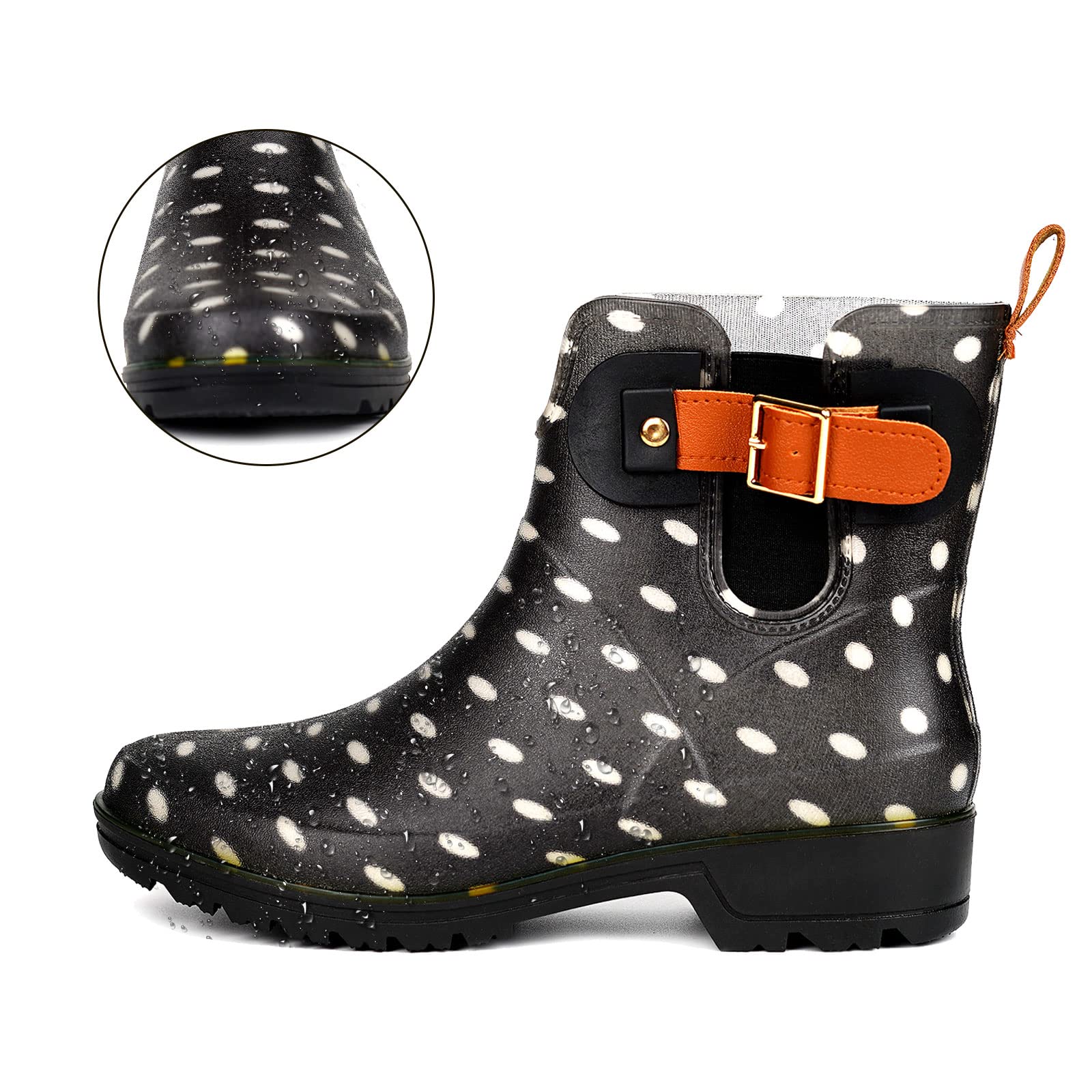 Geweo Stivali Di Gomma Donna Chelsea Uomo Impermeabile Antivento in Nero Marrone Grigio Rosso Bianco Taglia 35-43