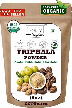 Organic Triphala Powder, 16 oz Amla + Haritaki + Bibhitaki | India Origin