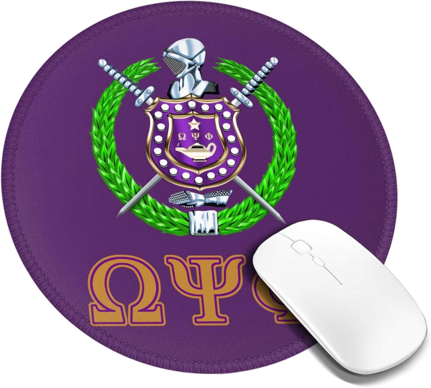 Psi Phi Mouse Pad Series Anti-Slip Mouse Mat for Office Computer Mousepads Round Gaming Mouse Pad 7.9 X7.9 Inchs image 2