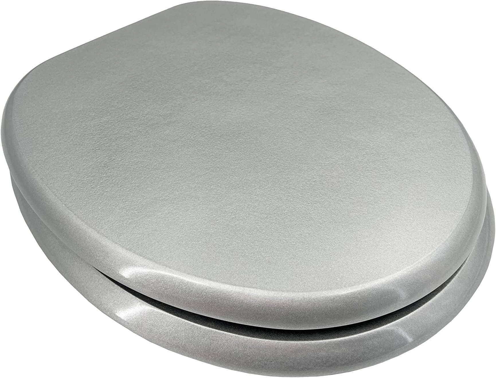 WC Deckel Ascoli Holzkern-WC-Sitz Silber, 85034