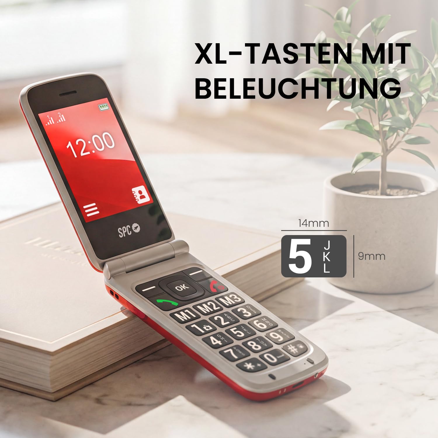 Spc Stella 3-4G Seniorenhandy mit Klappcover – Bild 2