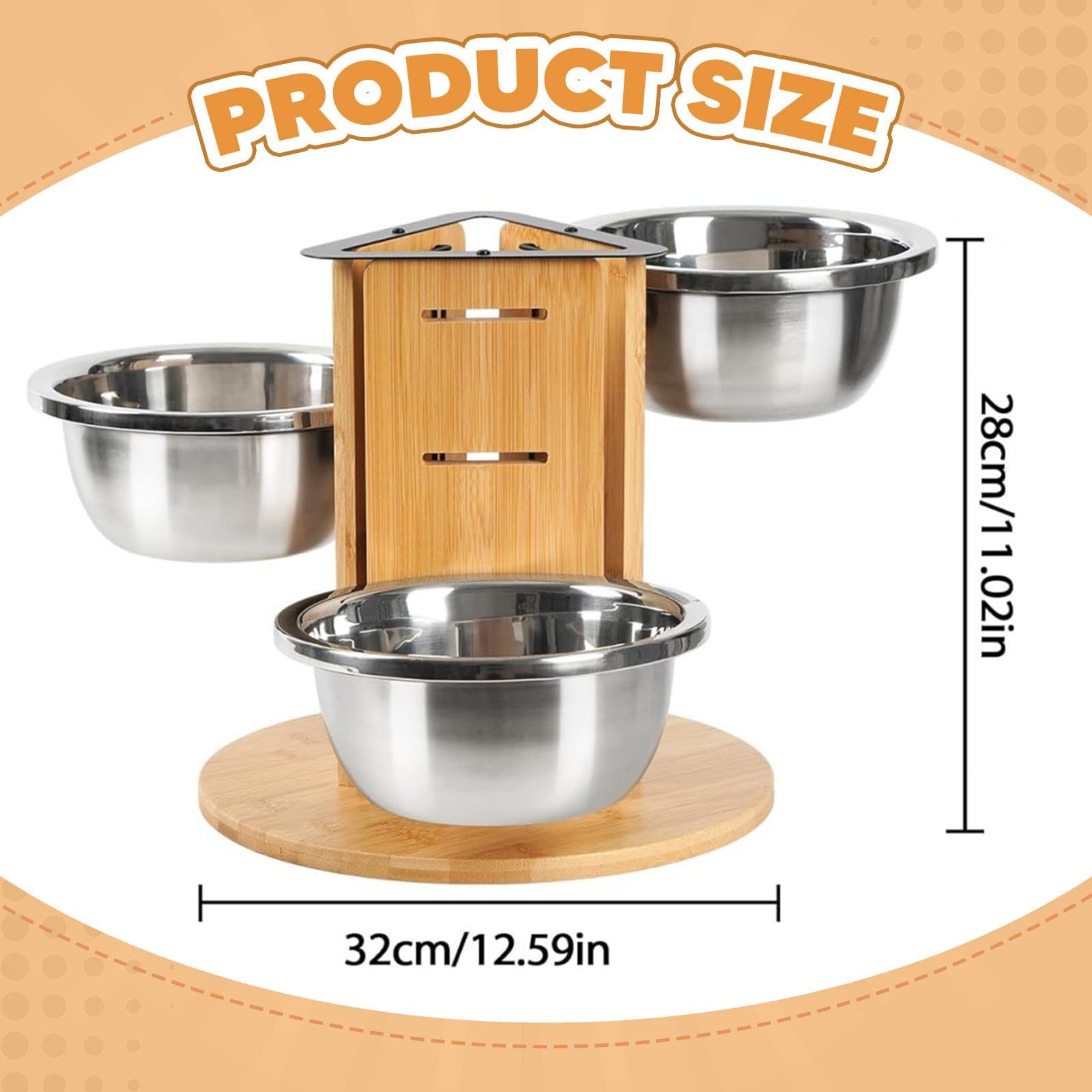 Comederos para Perros con Soporte de Madera, Fáciles de, Suministros para Mascotas, Comedero para Mascotas