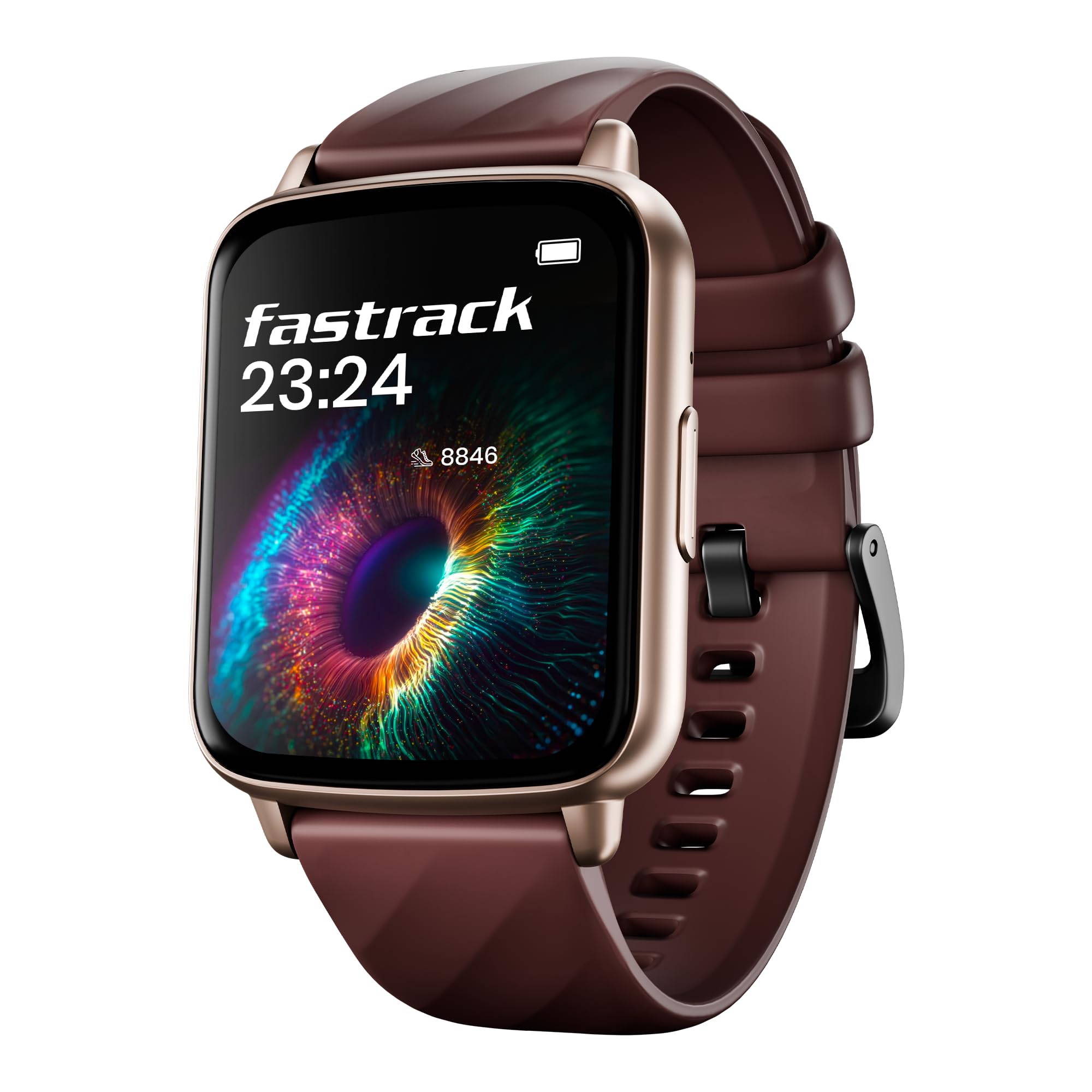 Fastrack Volt S1 Smart Watch for Man and Women Latest with 1.83" Display, Silicone Strap, BT Calling, 100+ Sports Modes, Heart Rate, SpO2, IP68, Ideal Smartwatch for Boys and Girls (Wine Red)-image-10