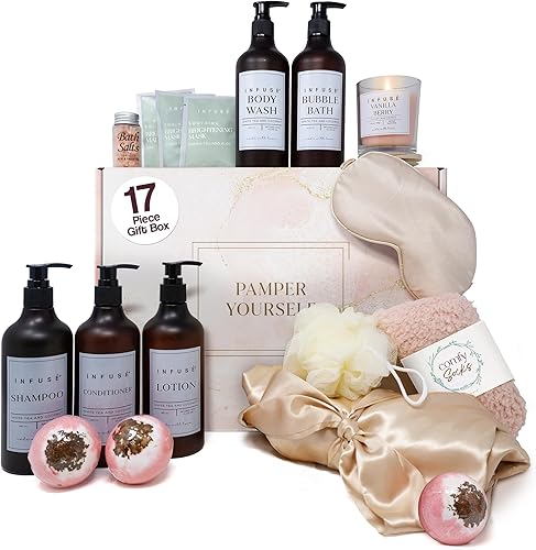 17-Piece Luxury Gift Set with Robe - Graduation Gifts For Girlfriend