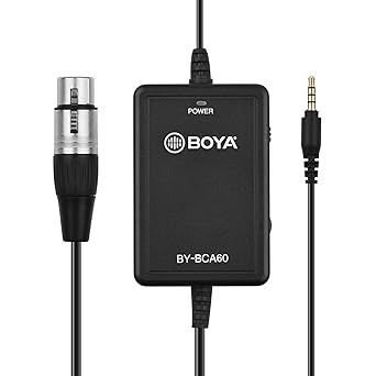 Eryue BY-BCA60 6M/20FT Ultra Long Microphone Cable XLR to 3.5mm TRRS Connector Ports Gain Control 48V Phan Power with 3.5mm Headphone Ja for Smartphone Tablet Laptop Camera