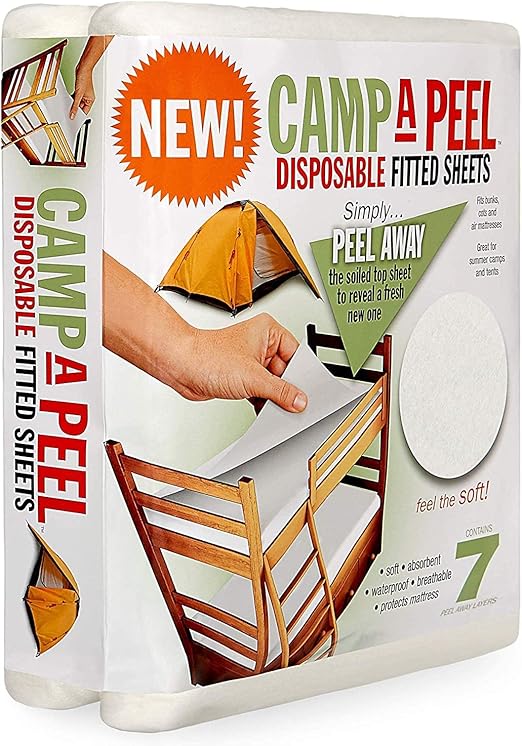 Peelaways Waterproof Disposable Bed Sheets – As Seen On Shark Tank | 7-Layer Absorbent Wellness Sheets for Elderly, Homecare, Hospital Use and Travel