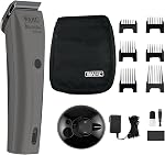 Wahl Clipper professionnel de Lithium Bravura - Du calme, léger, 90-Min Sans fil, rapide 60-Min Recharge, Chien, Chat, Cheval & Porcs - Gunmetal - Modèle 59163