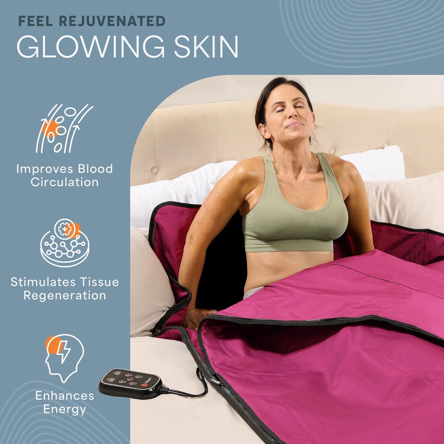 Detail of the sauna blanket controller