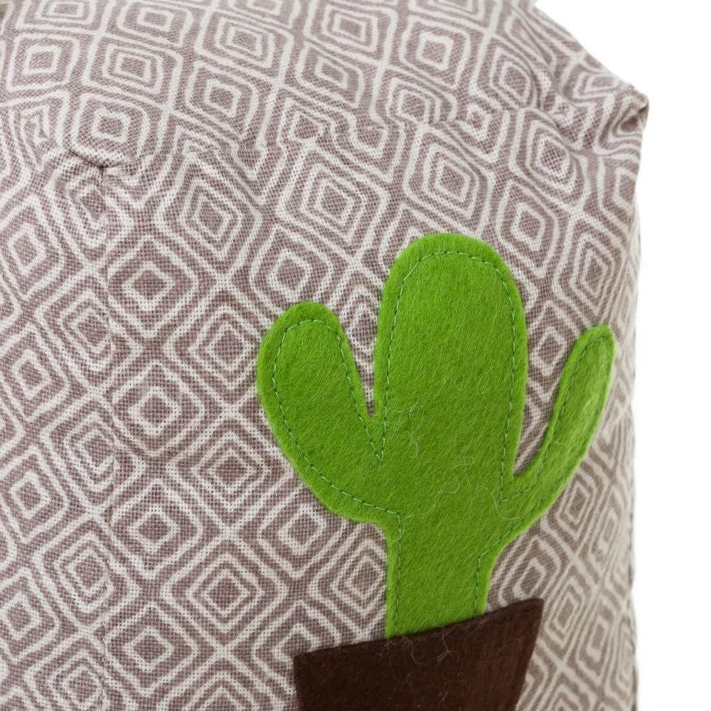 Tope de Puerta Original Decorativo de Cactus de Tela Natural Arena de 12x10x15 cm (2 unidades)