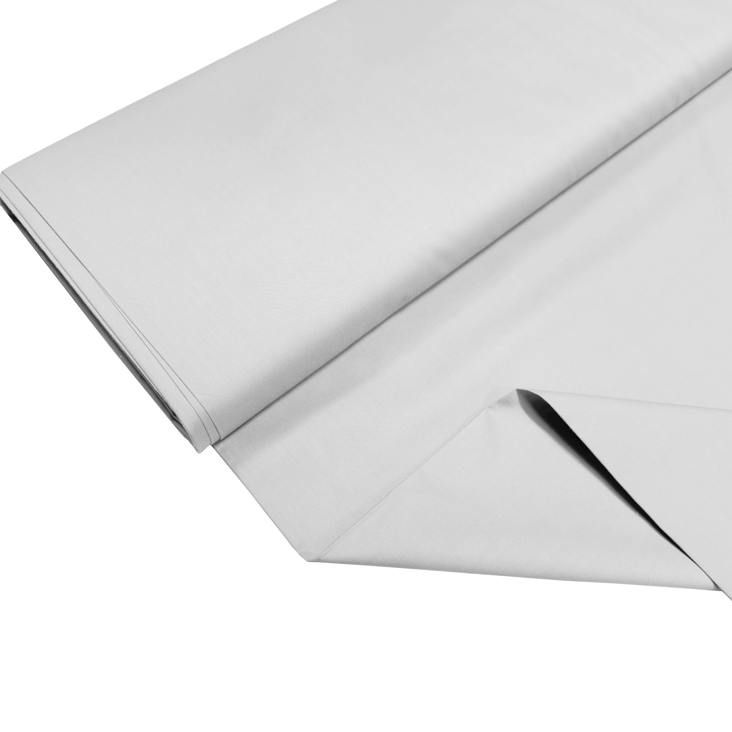 100% Cotton Percale Fabric – 200 Thread Count, 120 GSM, Breathable & Durable Material for Bedding, Quilting & Sewing - 1000cm x 112cm (White)