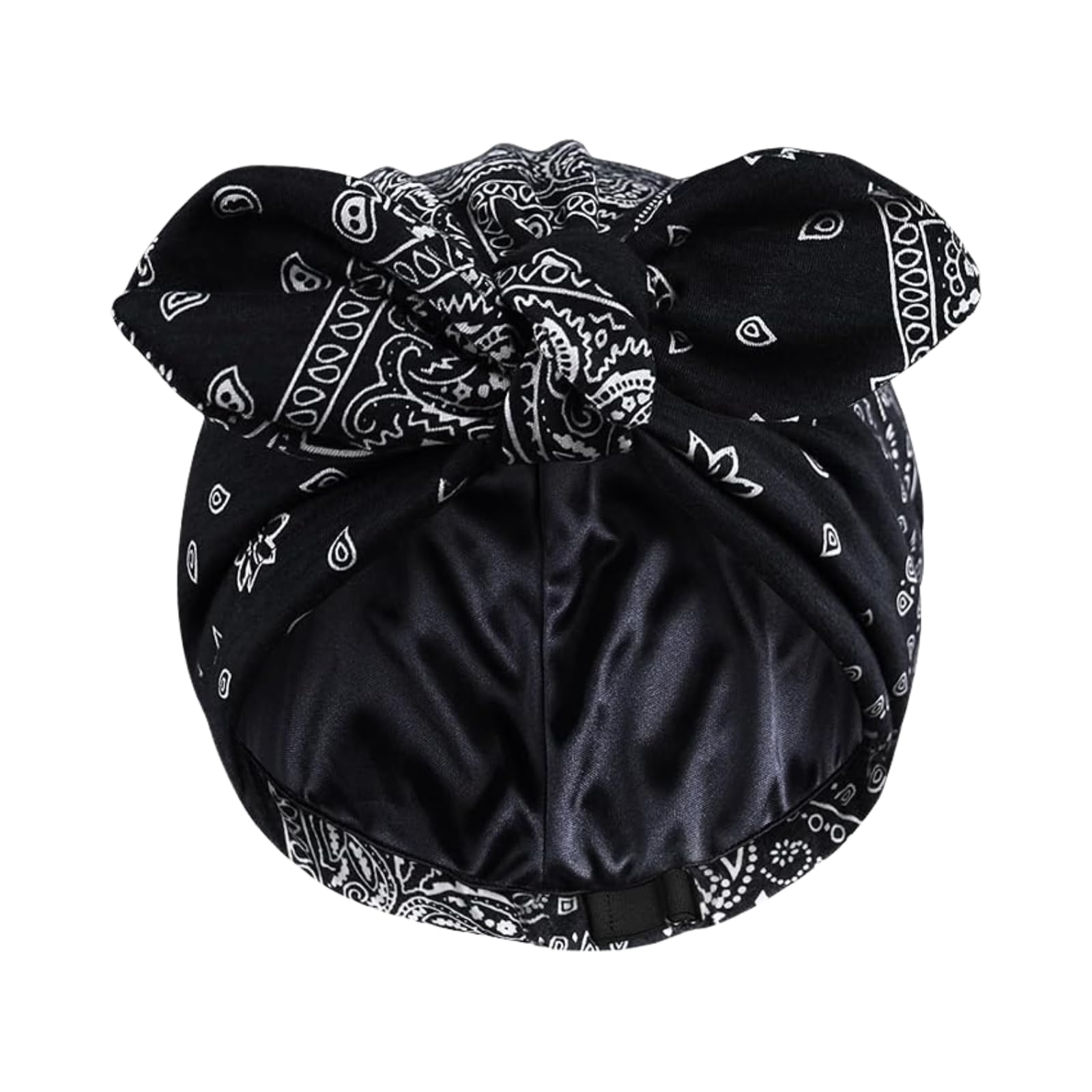 TecoKart® Stylish Head Scarf for Women – Soft Chemo Cap for Hair Loss, Elegant Turban Cap, Comfortable Cancer Headwear for Daily Use (Black Paisley Print)