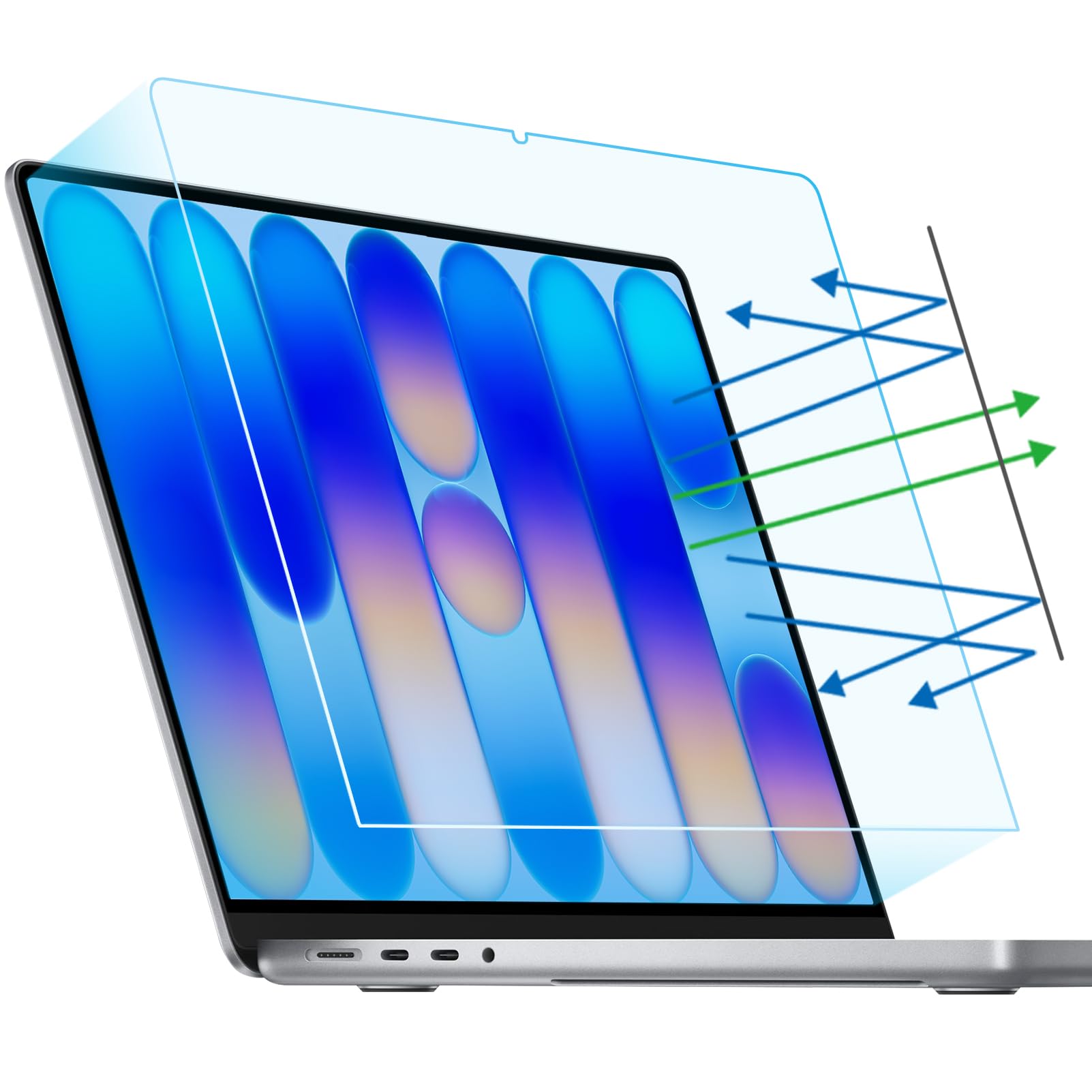 Photo 1 of F FORITO 2-Pack Anti Blue Light Matte Screen Protector Compatible with 2026 MacBook Neo 13 inch with A18 Pro Chip - Eye Protection Blue Light Blocking & Anti Glare Laptop Screen Protector