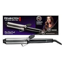 Remington Ferro Arricciacapelli – Per riccioli grandi 38mm – Protezione 4 volte, Rivestimento in tormalina e ceramica, Display digitale fino a 210°C, con morsetto, Onde naturali, Pro Big CurlCI5538