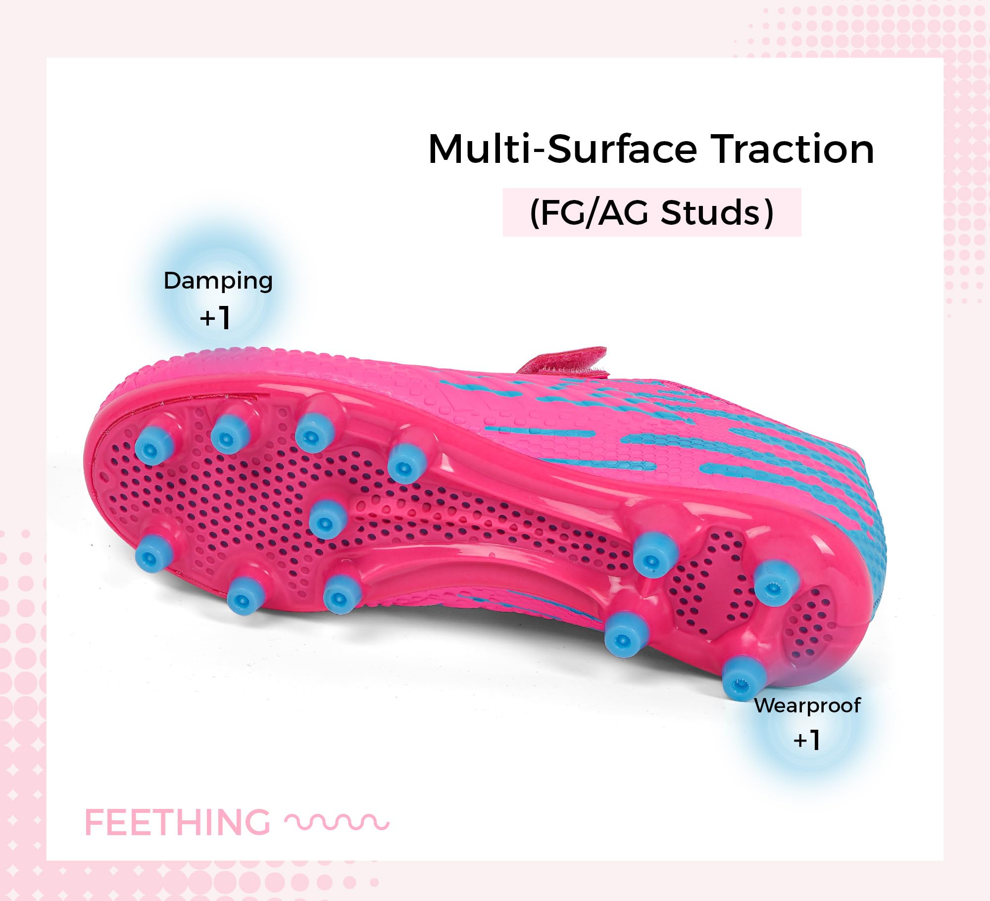 Chaussures d'Entraînement de Football Enfant à Lacets Auto-Agriffants Enfilage Rapide pour S'Entraîner sur Tous Terrains Garçon Fille
