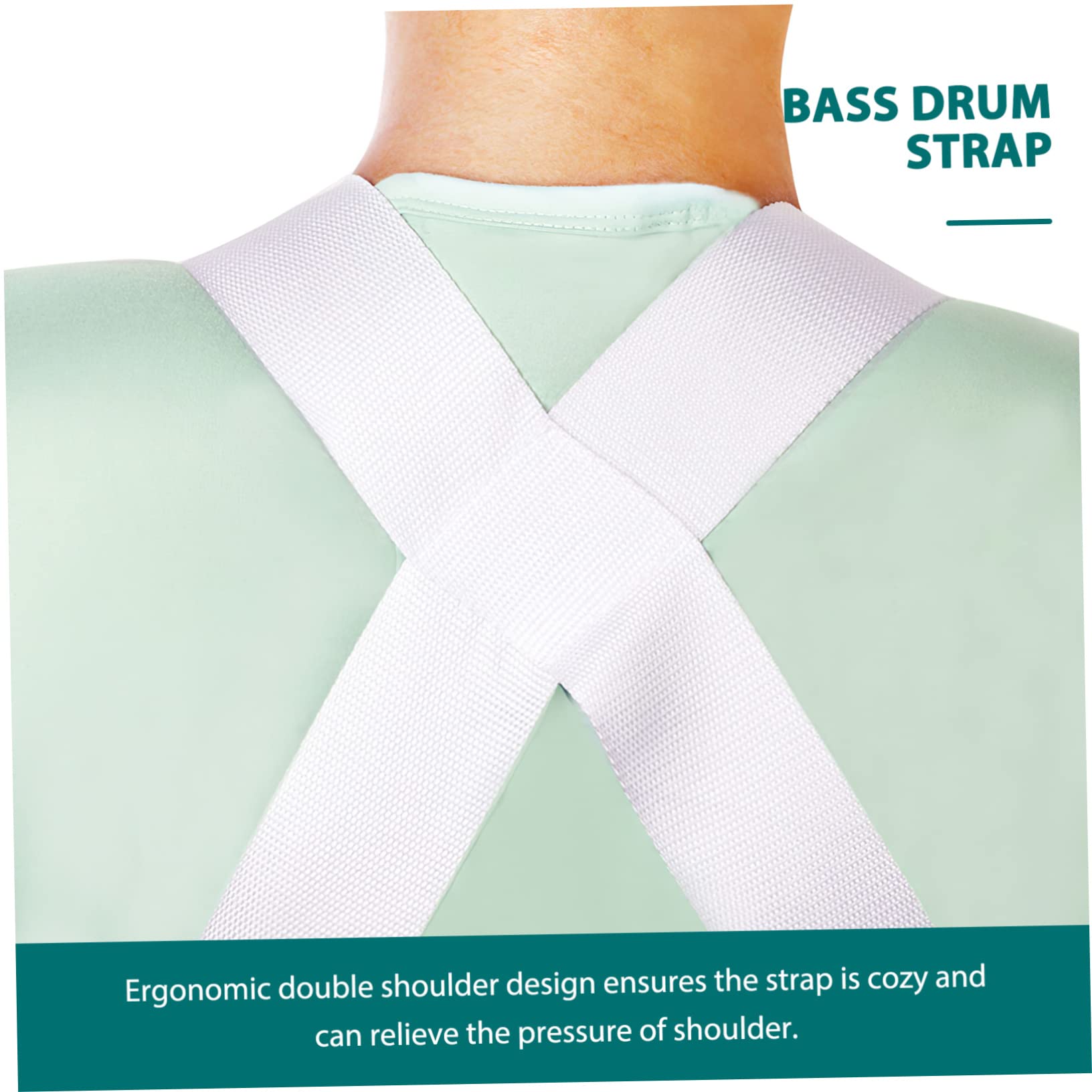 Snaredrum-gurte Marschieren Bass Trommel Schulter Bass Trommel Schulter Strap Sling Trommelgurt Trommel Sling Strap Gürtel Marsch-snare-drum-gurt Nylon Schlinge Weiß Große Trommel
