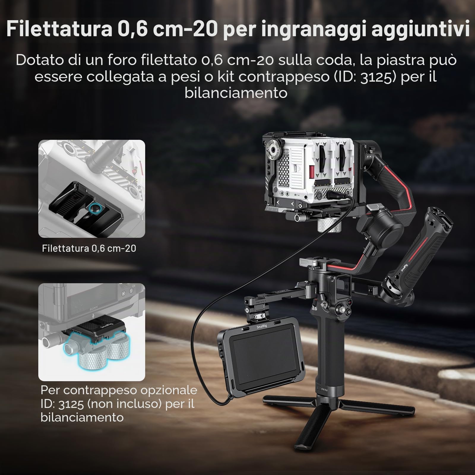 SMALLRIG Piastra QR Stile MFT per DJI RS/Ronin-S-3158B
