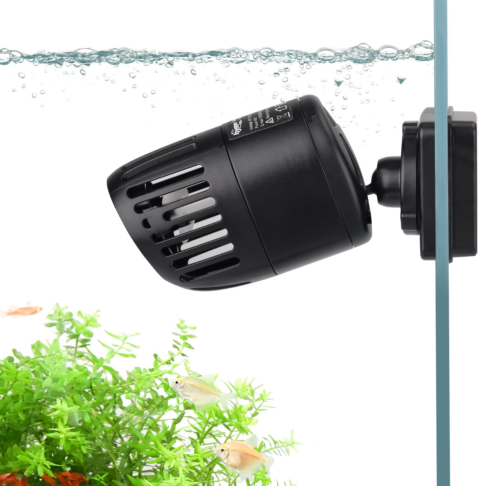 hygger 3997LPH Pompe à Vagues pour Aquarium,6W Pompe de Brassage Circulation pour l'eau Silencieuse à 360 Degrés pour Aquariums d'eau Douce et d'eau Salée de 154 à 378L