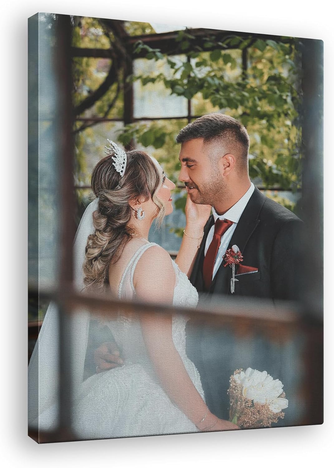 Custom Canvas Prints with Your Photos 24X36 Customized Picture Posters Print Personalized Gifts for Wedding Family Home Kitchen Wall Art Decor Framed