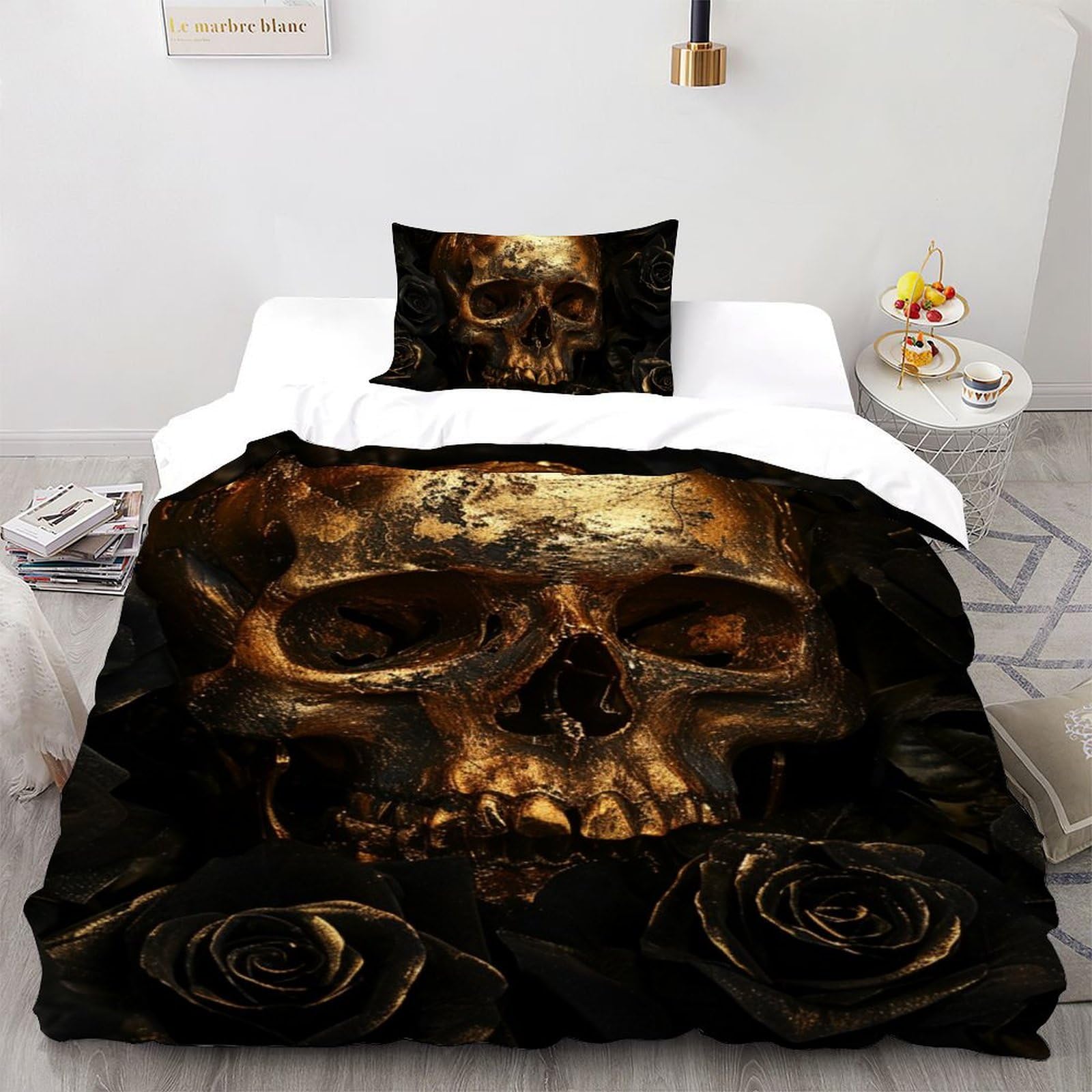 Housse de couette 3D garçon 135x200cm avec 2 taies d'oreiller single