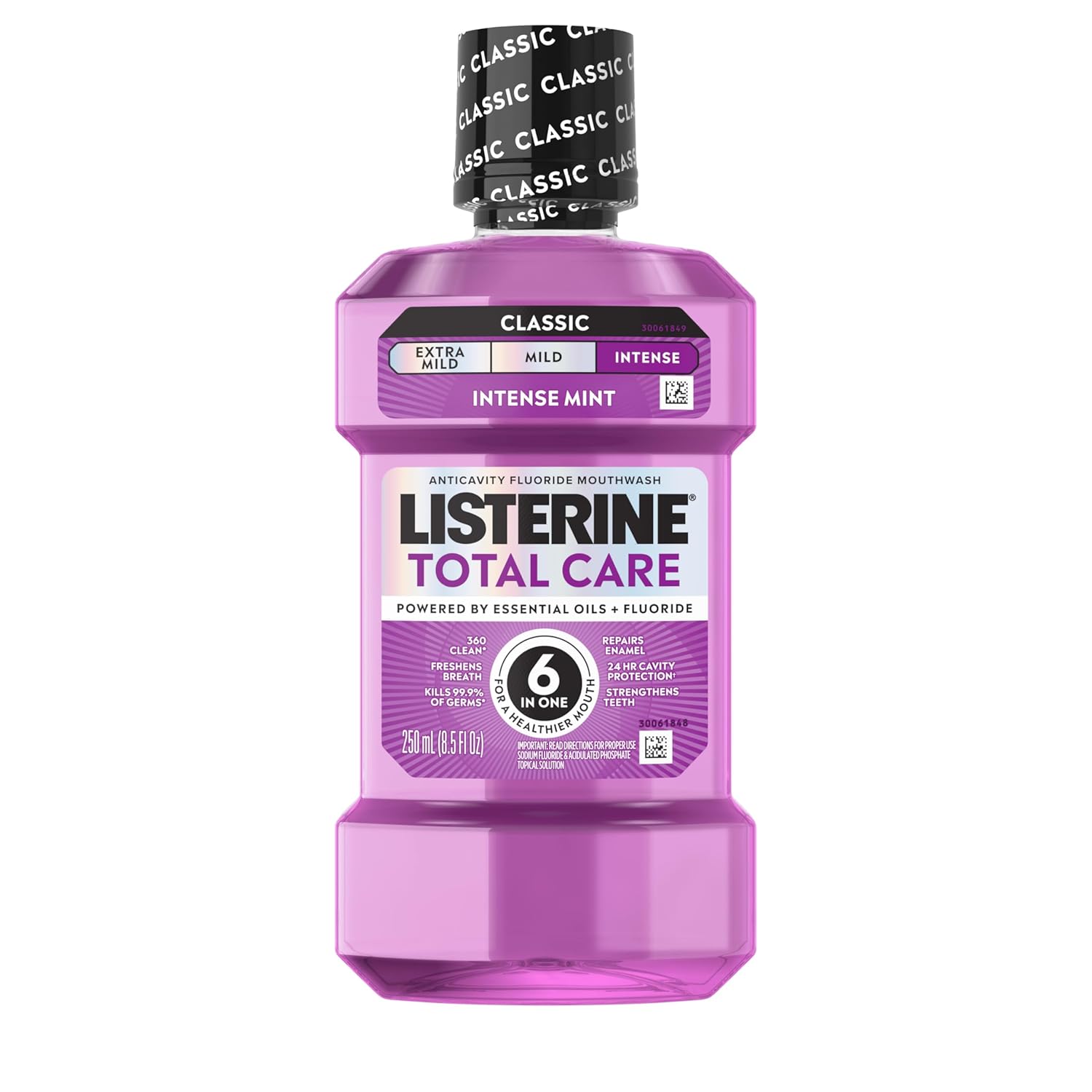 Listerine Total Care Intense Anticavity Fluoride Mouthwash 6 Benefits in 1 Oral Rinse Helps Kill 99 of Bad