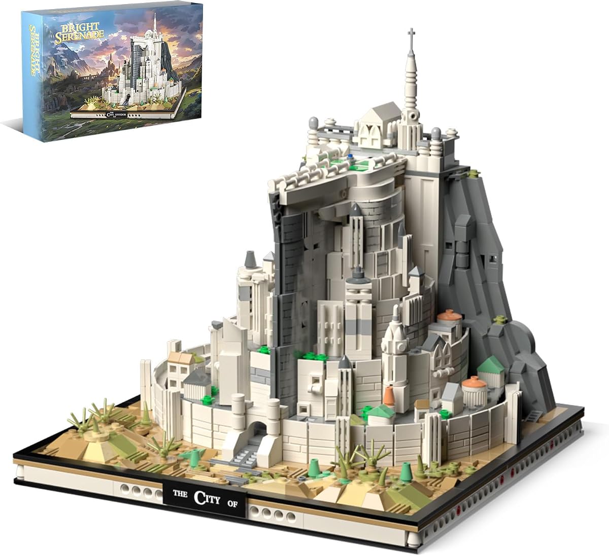 MOC Castle Architecture Mini juego de bloques de construcción con luz, compatible con Lego Ideas STEM Building The City Lord Set para fanáticos del cine para adultos, juguete de regalo de cumpleaños de Navidad STEM para niños de 8 a 14 años, 1680 piezas