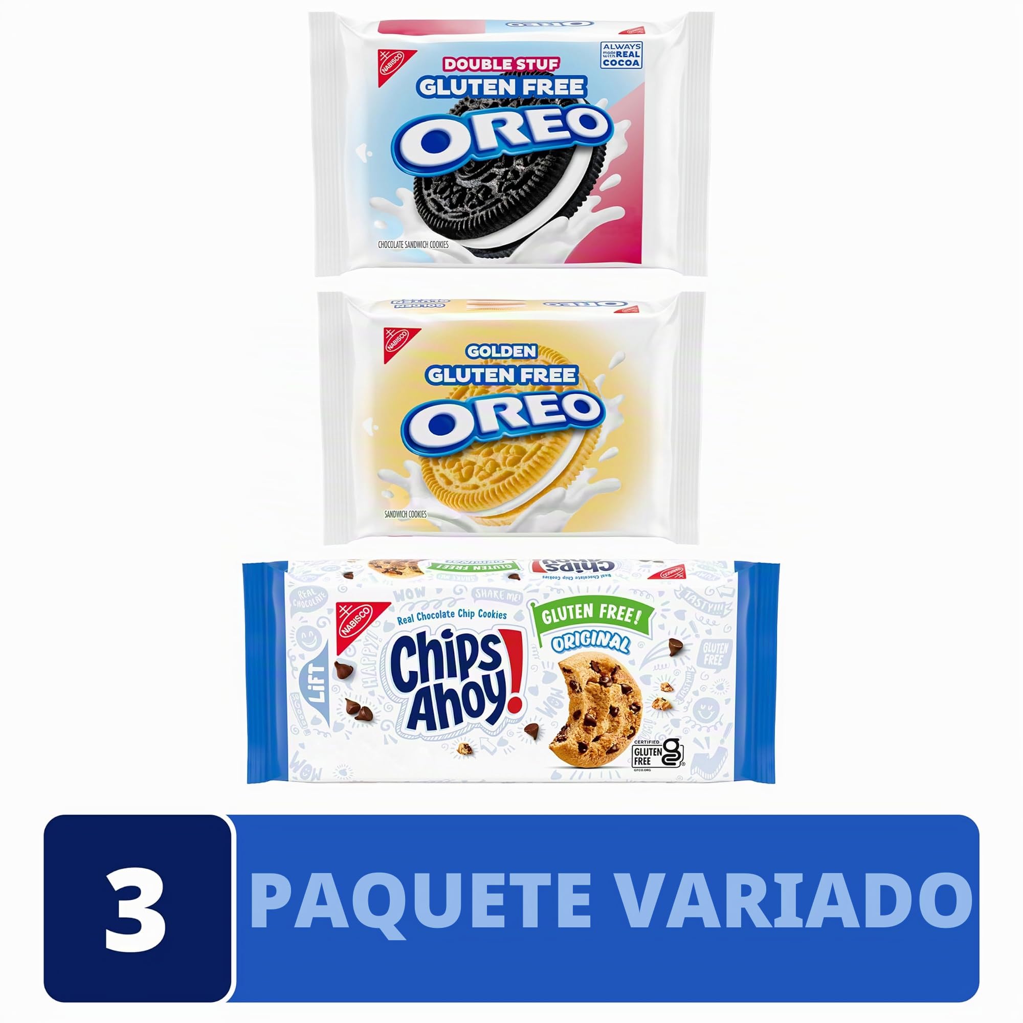 EPK 33.86Z OREO/CA GF COOKIE VP 3CT | OREO Double Stuf, Oreo Golden, CHIPS AHOY! Galletas con chispas de chocolate