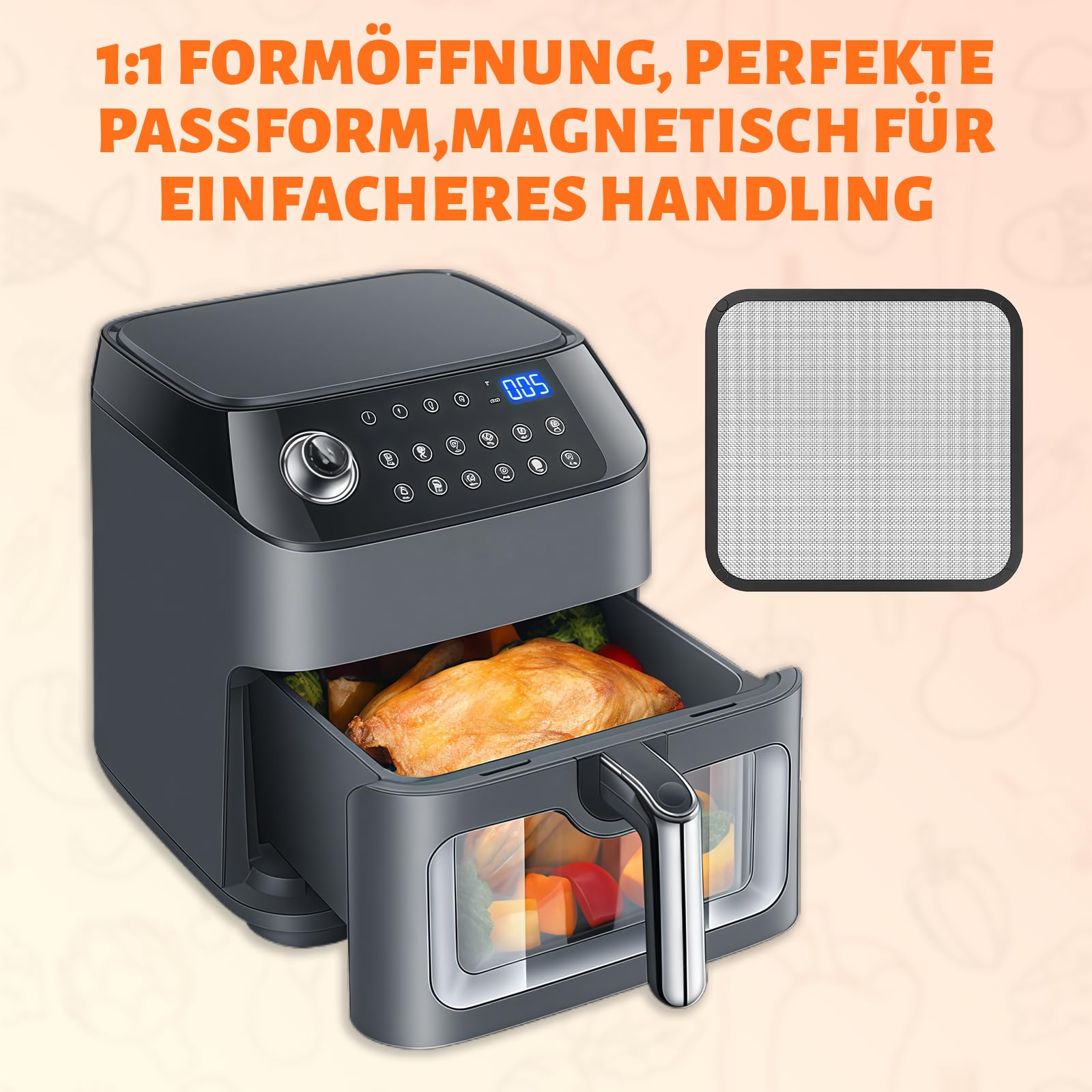 Accessori per friggitrice ad aria calda compatibile con Cosori TurboBlaze 5,5L 6,0L 6,2L, Turbo Tower Pro Smart, 10,8L, Philips Airfryer Accessori HD9285/ 90 XXL 7,2L e HD9270/90 XL 6,2L
