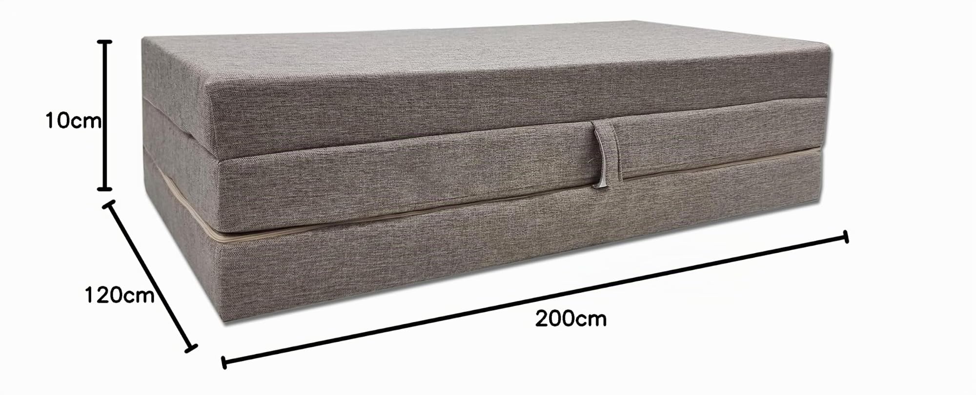Odolplusz Faltbare Schaum-Matratze mit Bezug 120x200x10cm | Matratze für Camping, Reisematratze Gästematratze Klappbar Faltmatratze Bodenmatratze