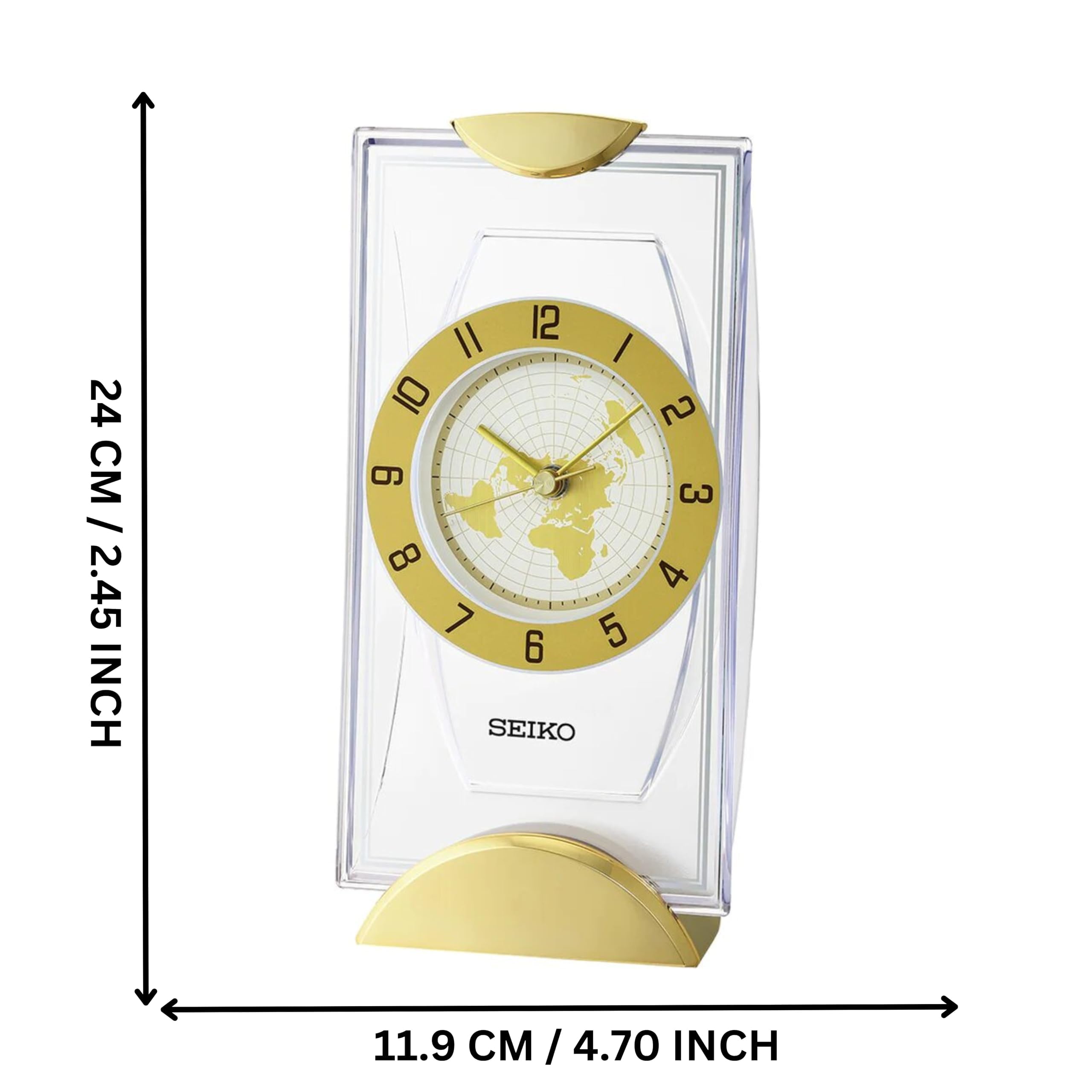 Seiko Antique Analog Gold Color Plastic Case Hazlenut Aluminum