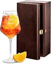Maverton Aperol Spritz Glass Personalised with Name - Cocktail Glass with Engraving - Aperol Gift - Birthday Gift for Women - Personalised Gifts Women - 350 ml or 530 ml - Aperol Time