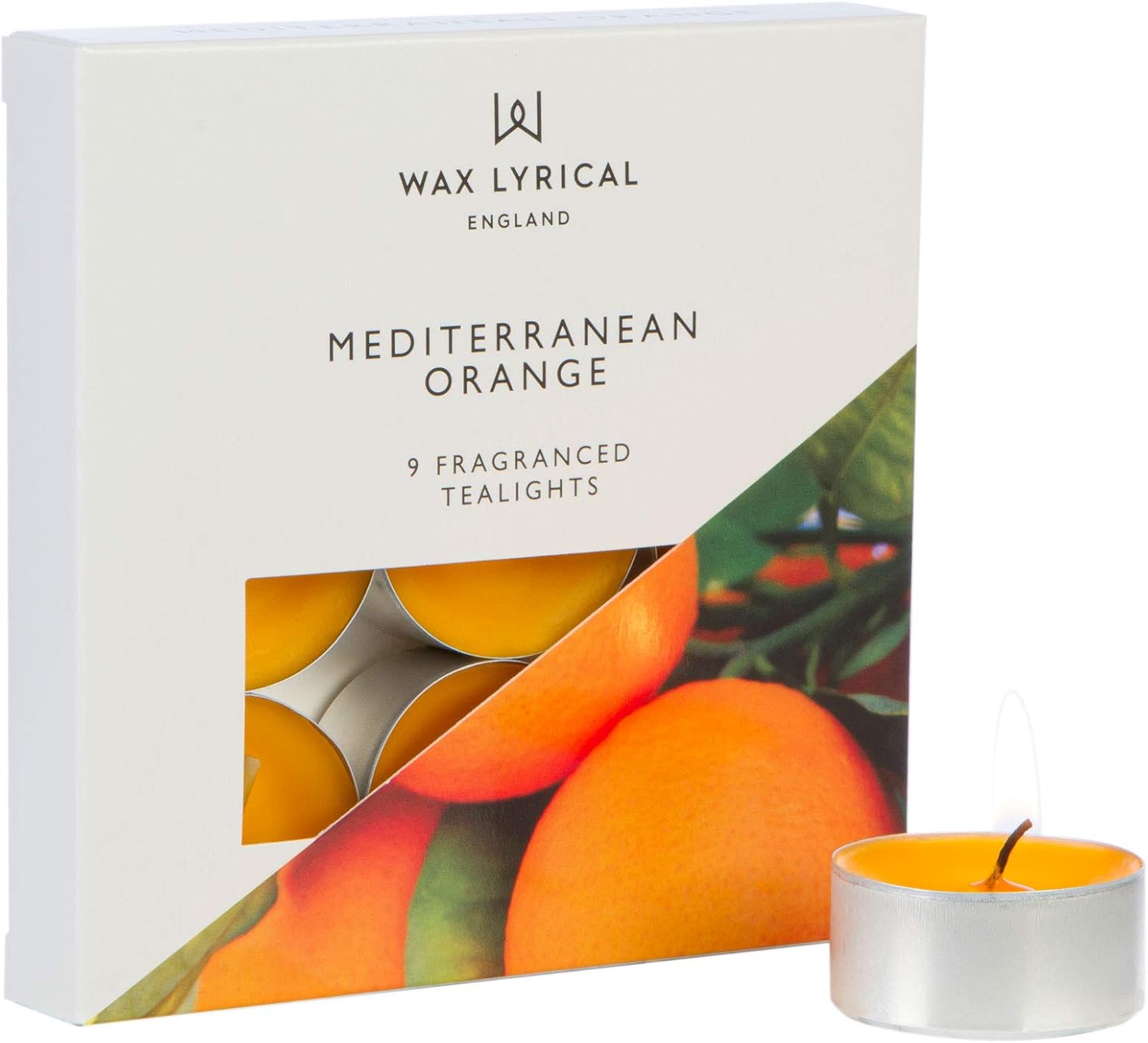 Wax Lyrical Scented Tealight Candles, Box of 9, Mediterranean Orange