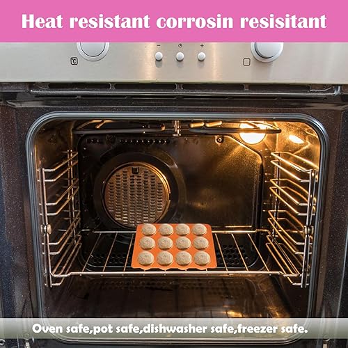 Miniatura 5 de 2 moldes de silicona para galletas de chocolate, molde redondo de silicona para hornear de 12 cavidades para Oreos cubiertos de chocolate, dulces,