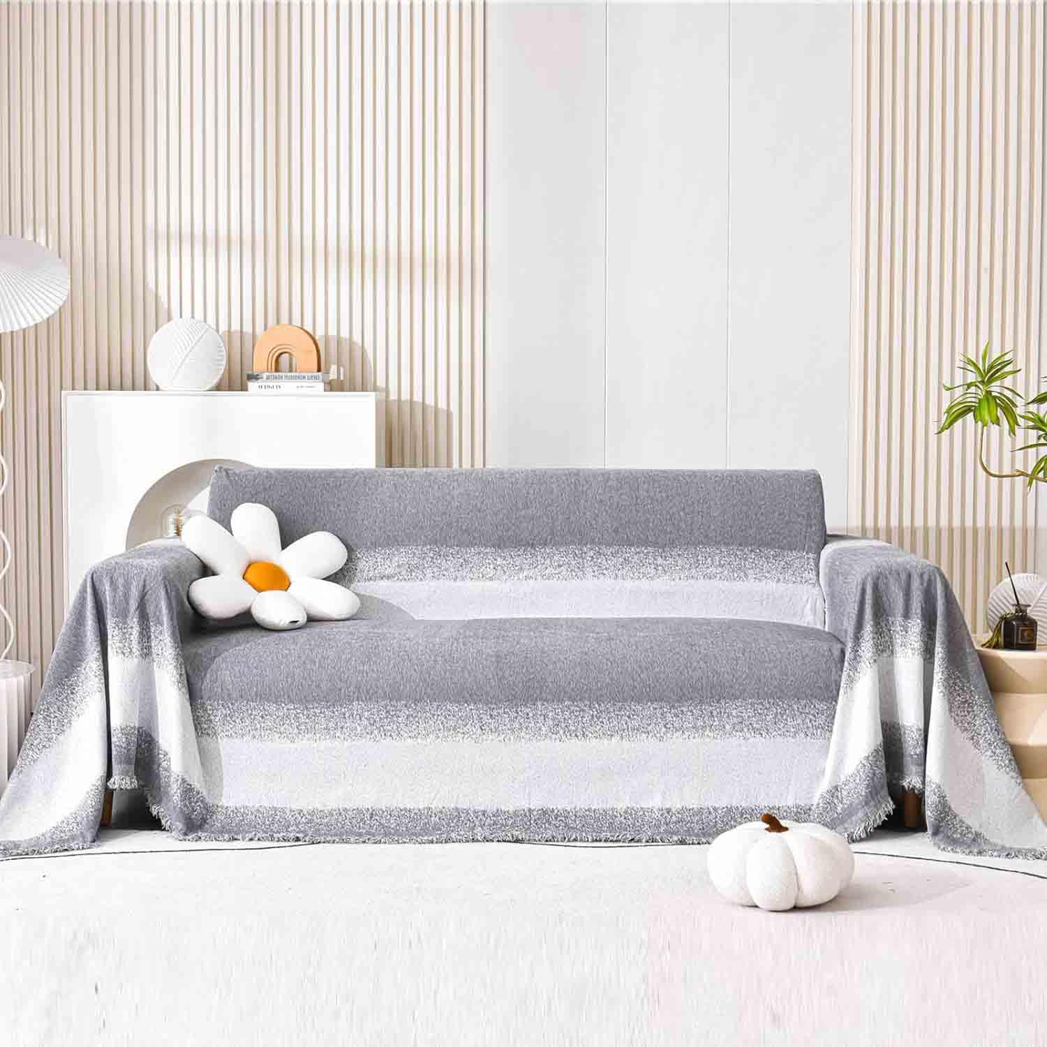 Funda de sofá antideslizante XXL para perro, manta grande de felpilla lavable, protector de mascotas de gran tamaño, 180 x 260 cm, elegante manta a cuadros para hogares aptos para perros