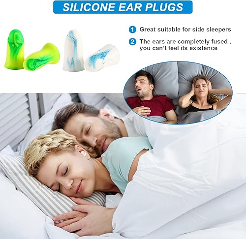 Miniatura 4 de 10 pares de tapones para los oídos, con cancelación de ruido para dormir, concierto, viajes, estudio, protección auditiva contra sonidos fuertes que