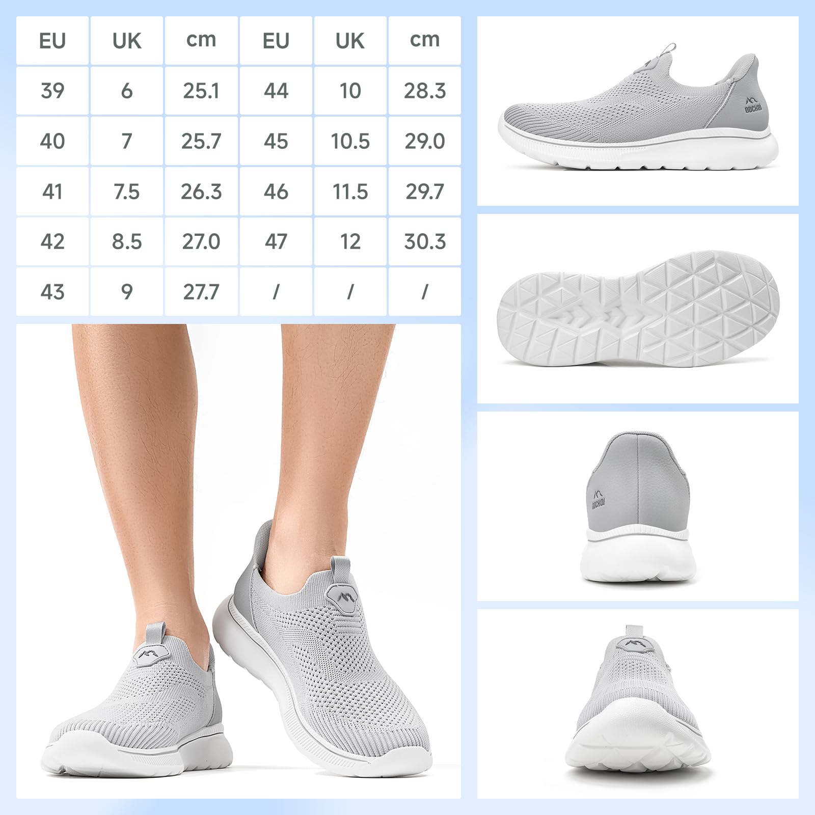 ODCKOI Slip-on Snakers Zapatillas Transpirables para Hombres cómodas para Correr Zapatillas Ligeras Zapatillas para Trotar