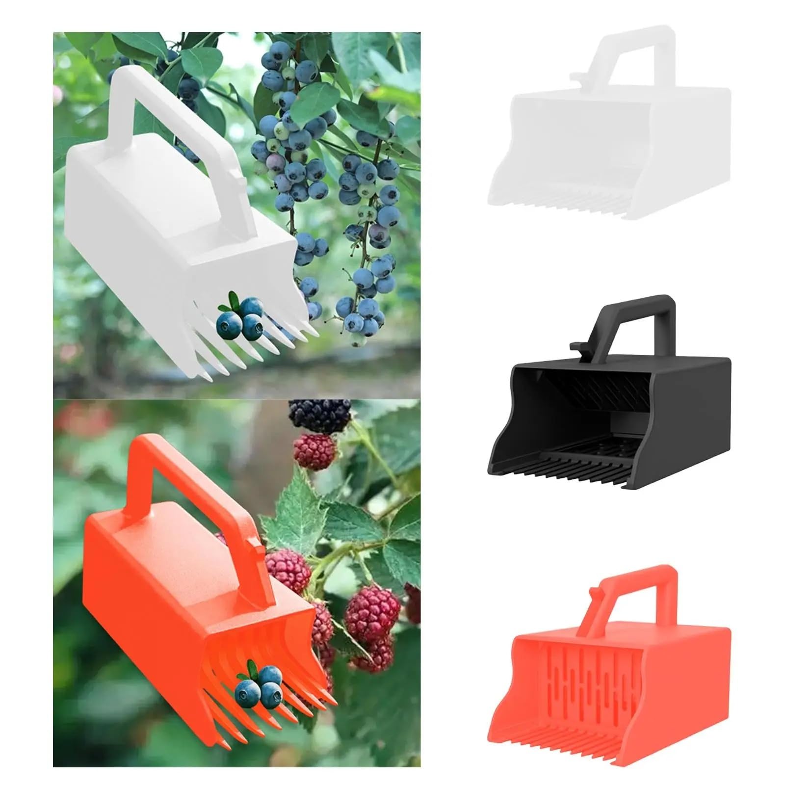 Generisch Tragbarer Beerenpflücker mit Kamm und ergonomischem Griff for Blaubeeren und kleine Beeren(Red)