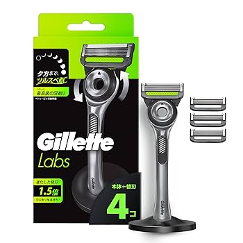 Gillette Labs 4枚刃替え刃 4個入り✕4 １６個 ジレット ラボ 替刃4個(替刃): ビューティーケアクリエイトSD