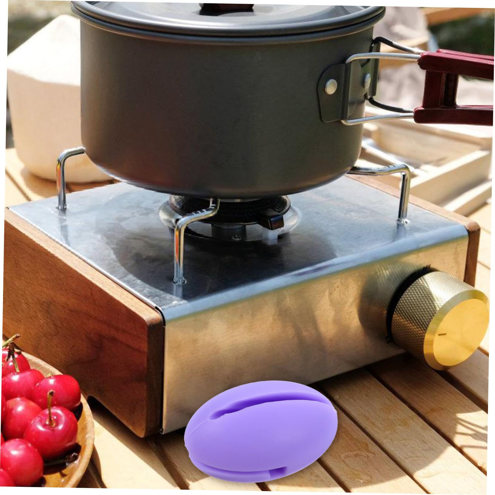 ABOOFAN 5 Pièces Support De Thermomètre Clips Clip De Pot De Thermomètre De De Friture Porte- Friteuse Pinces Pour Pots Gel De Silice Violet,mauve