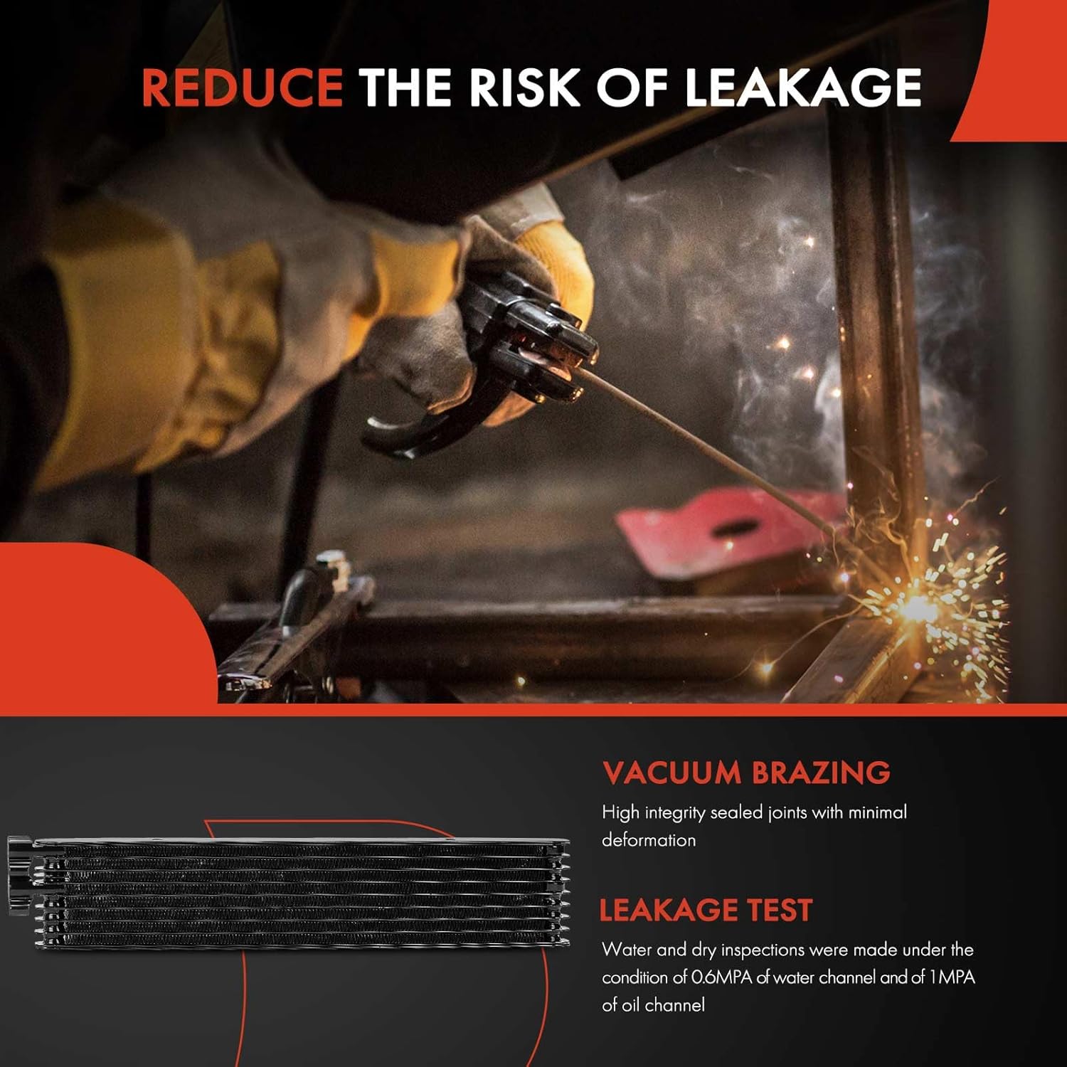 A-Premium Transmission Oil Cooler Compatible with Ford Escape 2017-2019, Transit Connect 2019-2021 & Lincoln MKC 2015-2019, DOHC