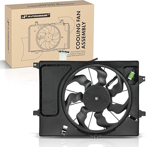 Miniatura 1 de A-Premium Conjunto de ventilador de refrigeración del radiador del motor compatible con modelos seleccionados Hyundai y Kia - Elantra 2011-2013,