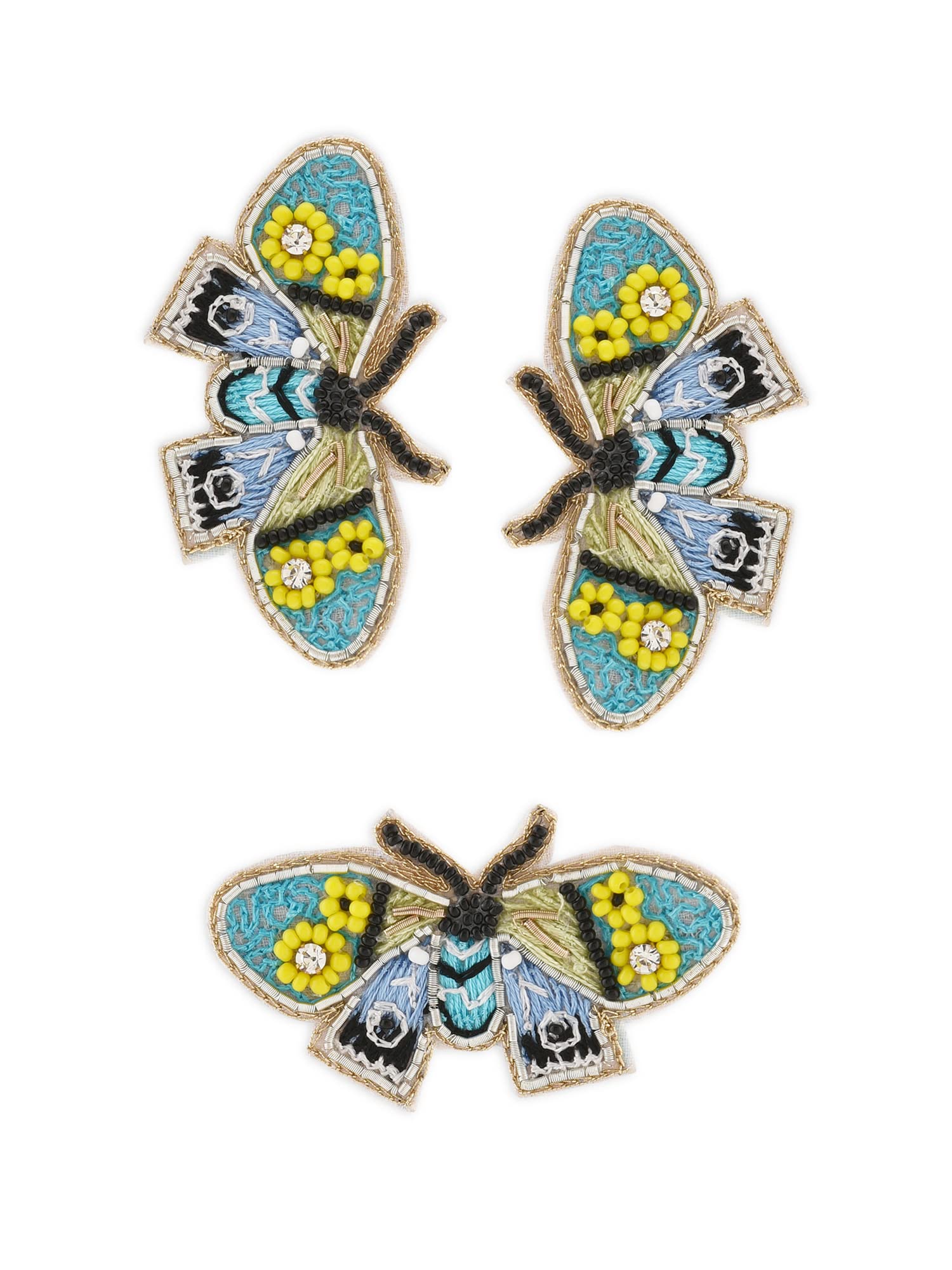 Zaveri Pearls Multicolor Beads Hand Crafted Butterfly Earring & Brooch Set For Women-ZPFK16008 (B0C4H3X2FC) Amazon Price History, Amazon Price Tracker