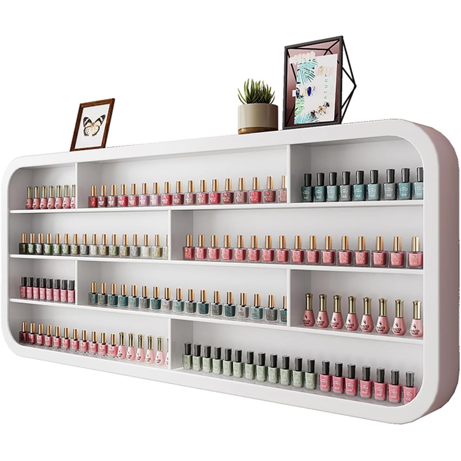 Étagère murale en bois pour parfum, huiles de soin et vernis haut de gamme