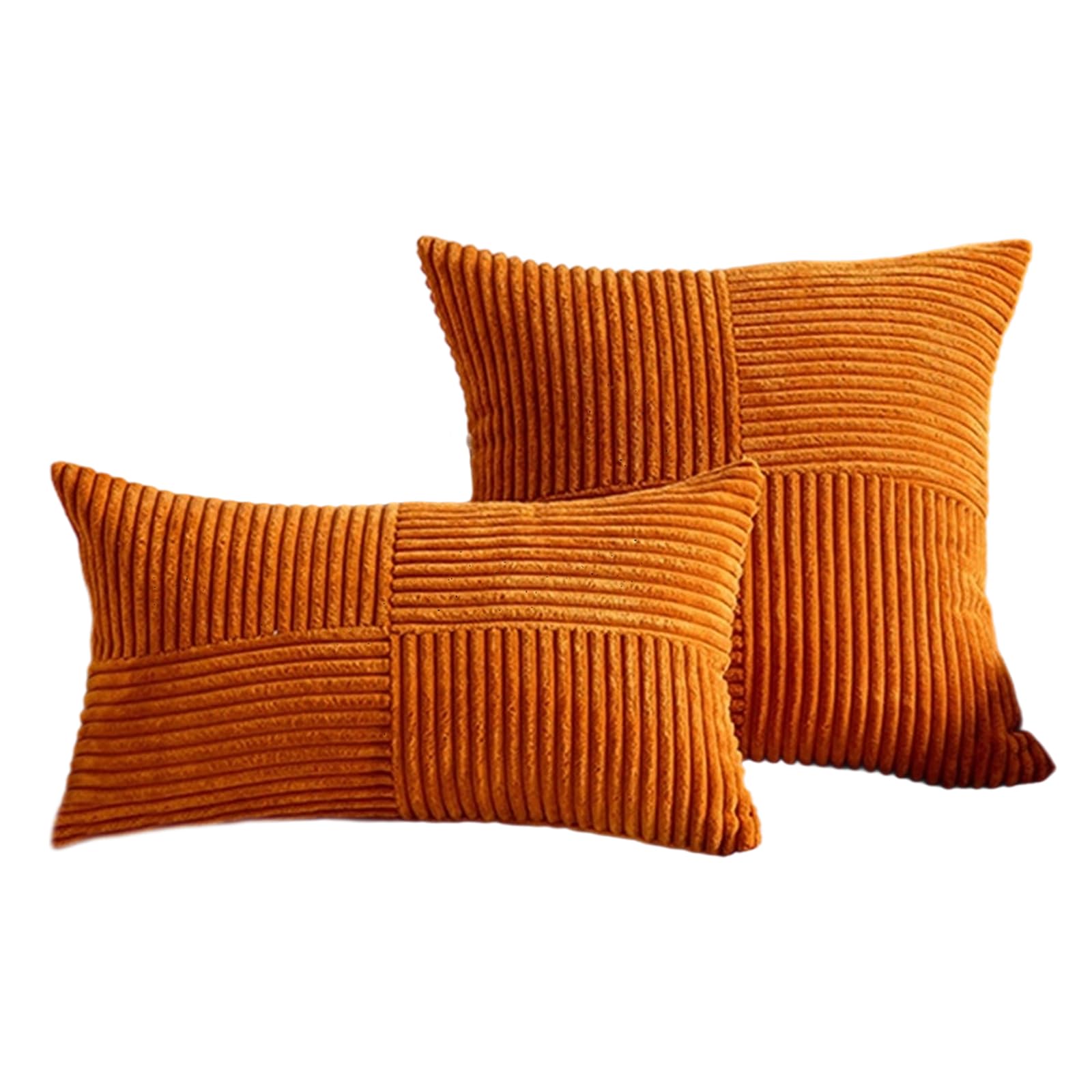 Federe Decorative In Velluto A Coste 60x60 Cm - Set Di 2, Per Divano E