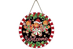 Gingerbread Candyman Christmas Wreath Sign