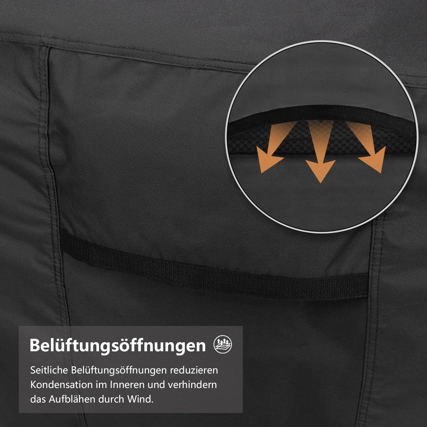 Dokon Gartenmöbel Abdeckung Wasserdicht Gartentisch Abdeckplane mit Belüftungsöffnungen, Schutzhülle für Loungemöbel Sitzgruppe (242x162x100cm)