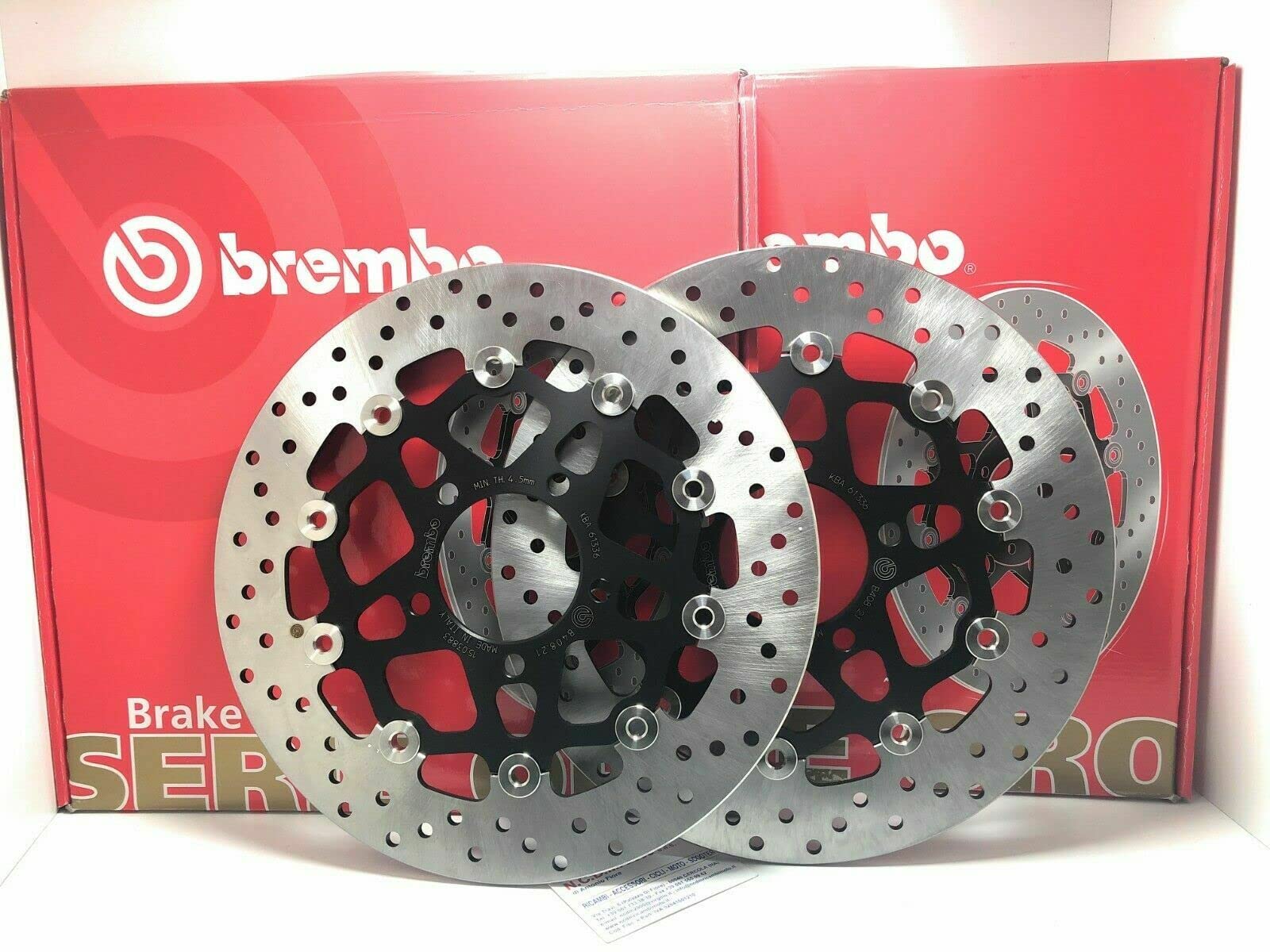 2 DISCHI FRENO BREMBO FLOTTANTE ANTERIORE VL Intruder 1500 2009>2011 GSX F 600 2004>2006 BANDIT 650 2005>2006 SV 650 2003>2011 GSX F 750 2003>2006
